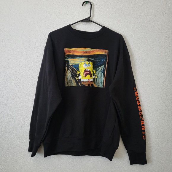 Nickelodeon Graphic Spongebob Squarepants Black Long Sleeves Sweatshirt - Picture 6 of 9